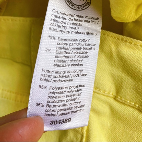 🍋 CASUAL LEMON MID RISE COTTON JEAN SHORTS! - Picture 9 of 10